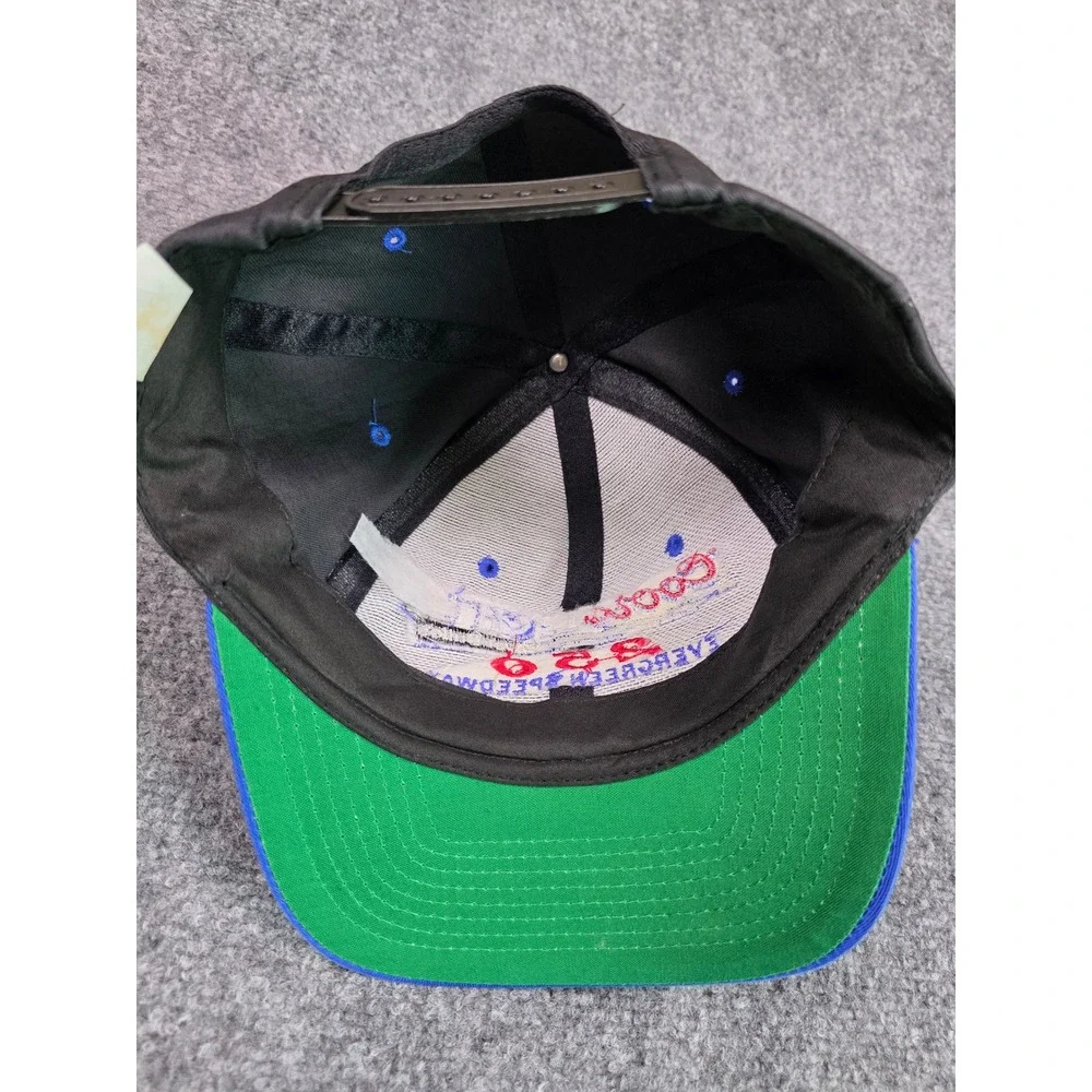 Vintage 90s Coors Light 250 Evergreen‎ Speedway Snapback Hat OSFA TC Black Blue